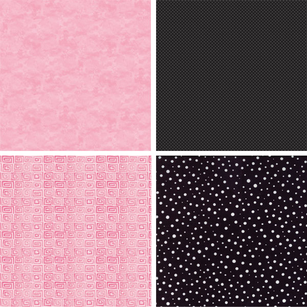 Black and Pink Fabrics