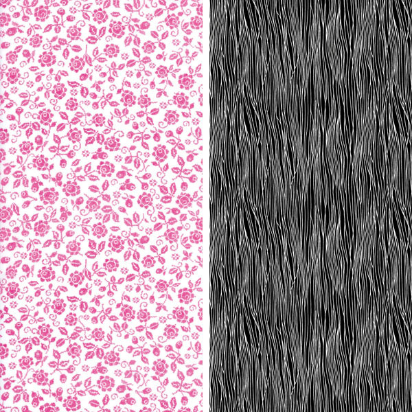 pink and black fabric