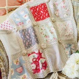 Crochet-Joined Fabric Blanket By Jodi Squires