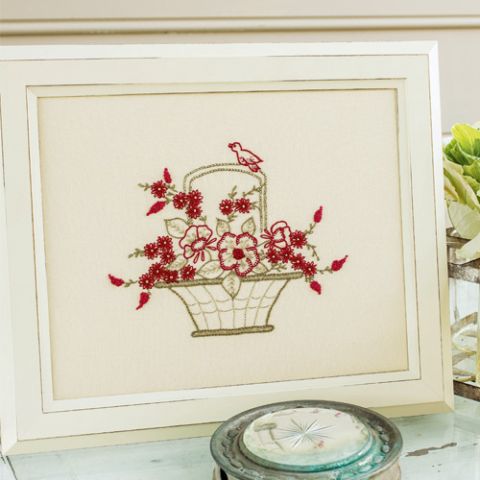 Bordeaux Blooms Embroidery