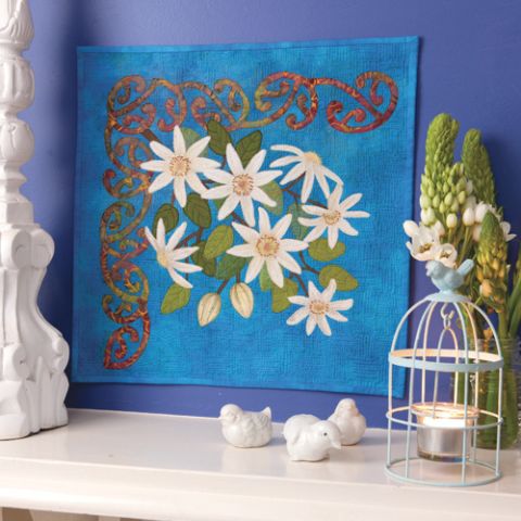 Styled shot of floral wallhanging 