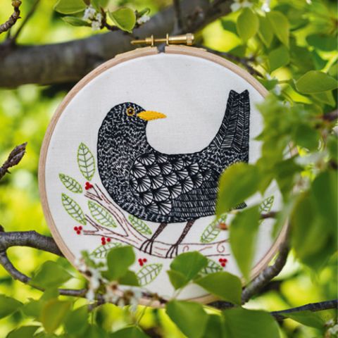 On a Tree by a River Embroidery