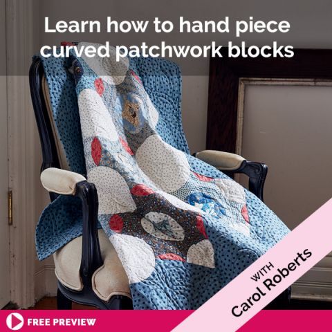 Learn how to hand piece curved patchwork blocks