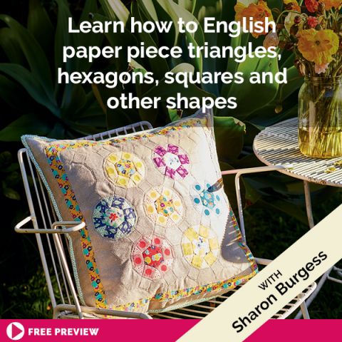 Learn how to English paper piece triangles, hexagons, squares