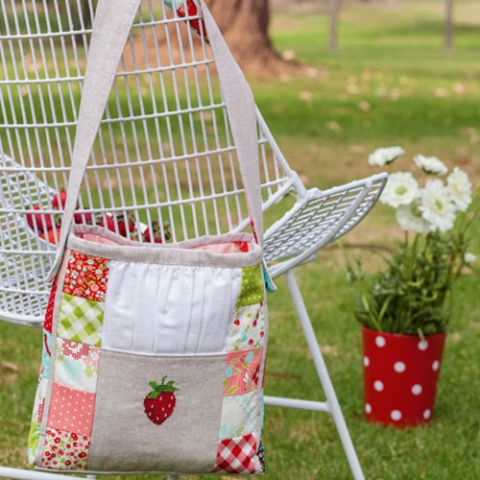 styled shot of strawberry delight bag