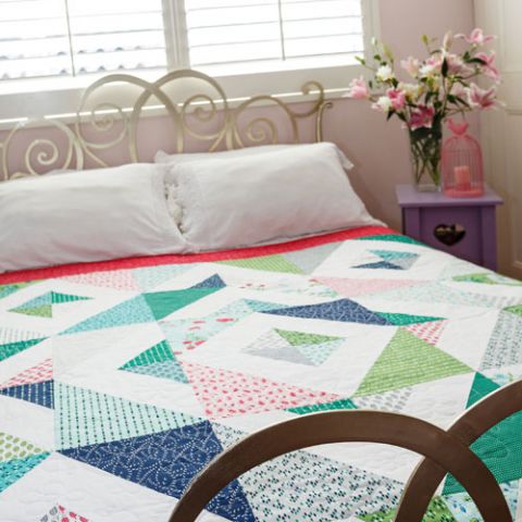 styled shot of ripple effect quilt