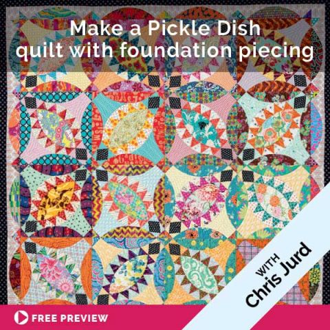 Make a Pickle Dish Quilt With Foundation Piecing